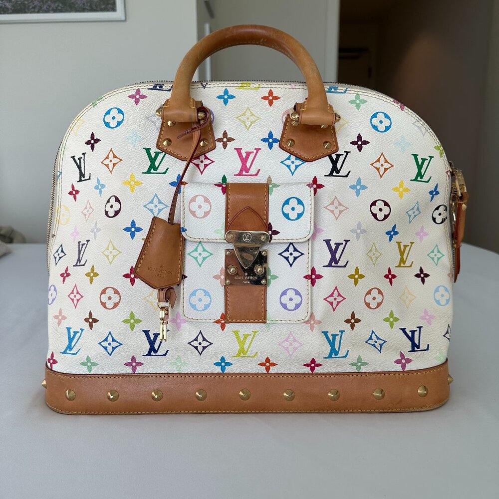 LOUIS VUITTON Monogram Multicolor Alma White